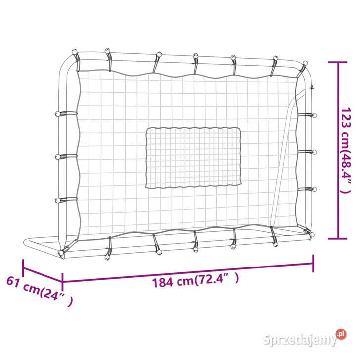 Rebounder do piłki nożnej białoczarny 184x61x123 mazowieckie Warszawa sprzedam