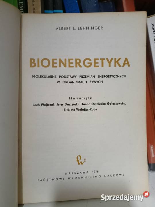 Bioenergetyka książki Warszawa księgarnia sprzedam