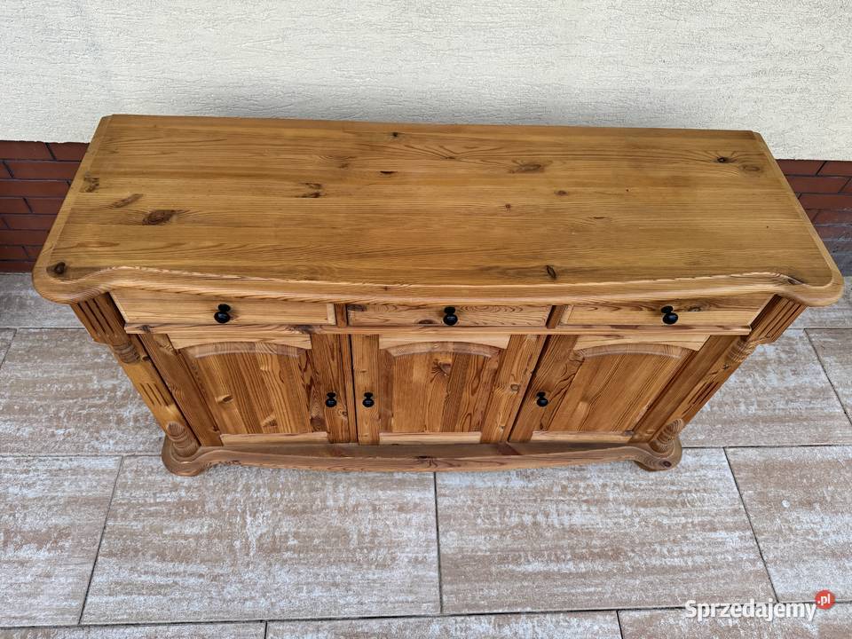 Komoda drewniana sosnowa szafka bufet kredens