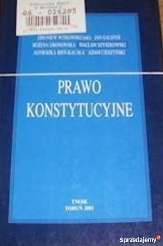 PRAWO KONSTYTUCYJNE WITKOWSKI ZBIGNIEW Rok wydania 2001 Łódź sprzedam