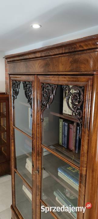 Ekskluzywna biblioteka witryna biedermeier antyk Łagów