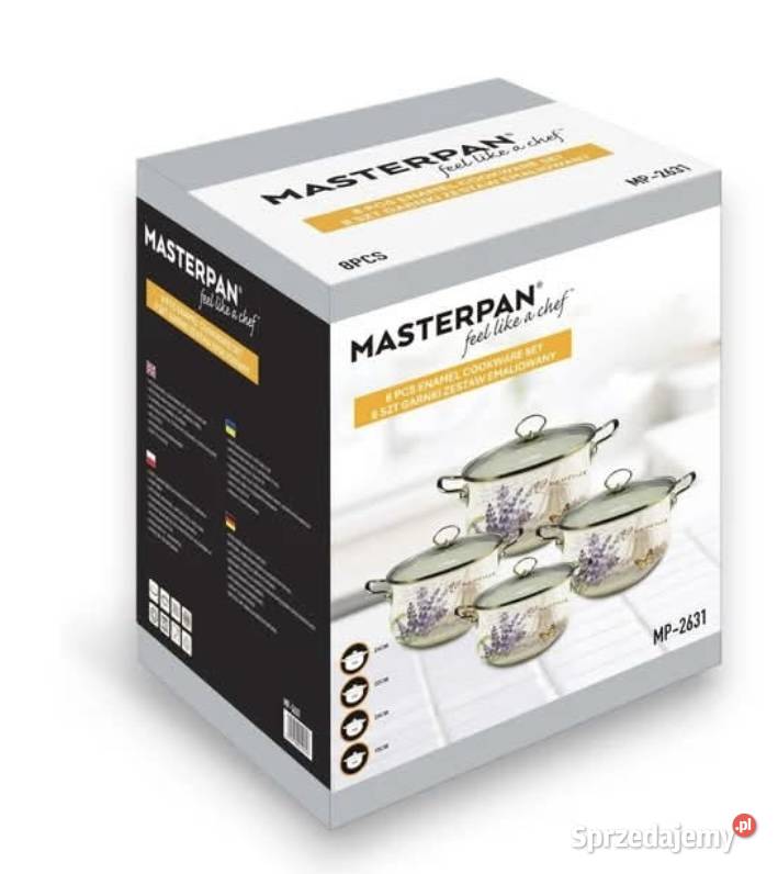 229 Garnki emaliowane Lawenda Masterpan śląskie Zabrze