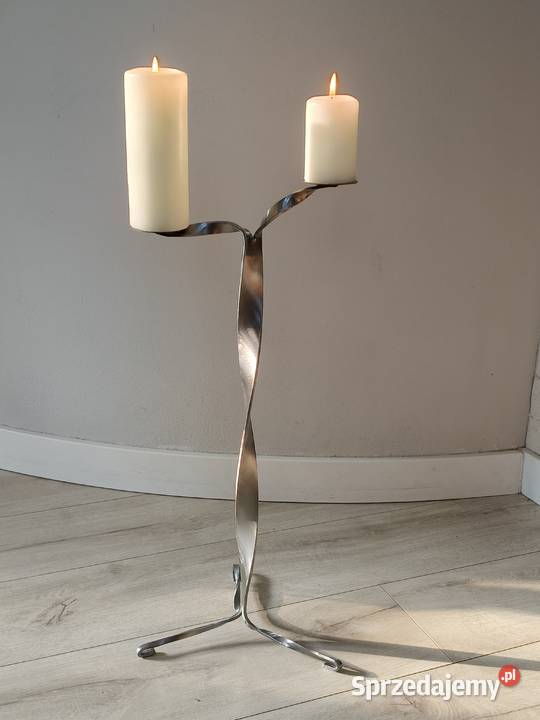 Świeczniki ręcznie gięte UNIKAT małopolskie Trzebunia