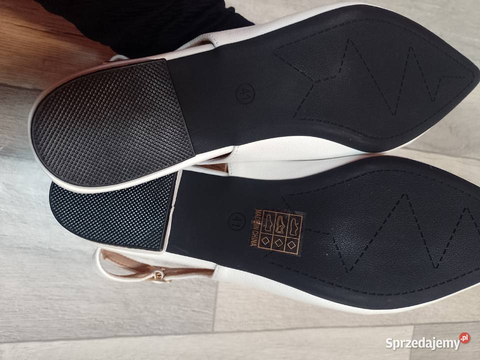 40 Białe baleriny wieczorowe z odkrytą piętą inna Kraków