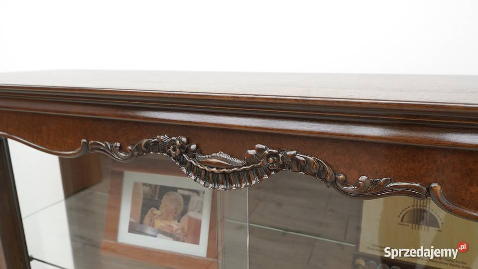Zabytkowa witryna chippendale z lat 40tych Meble Jerka