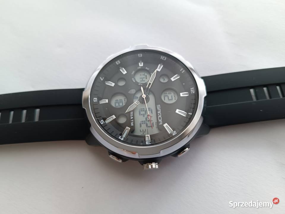 Zegarek męski analogowocyfrowy duża tarcza modny Chrzanów