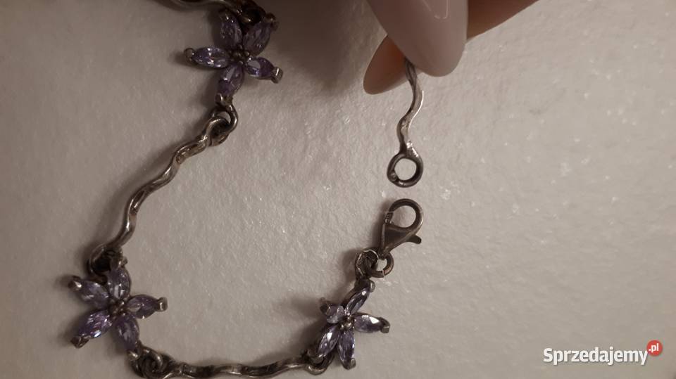 Bransoleta srebrna kwiatuszki Radom