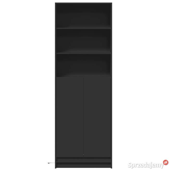 Wysoka szafka z LED czarna 69x325x200 WM3307906 Warszawa sprzedam