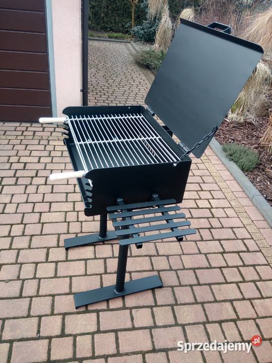 Solidny grill ogrodowy blacha 4 mm z pokrywą Damasławek sprzedam