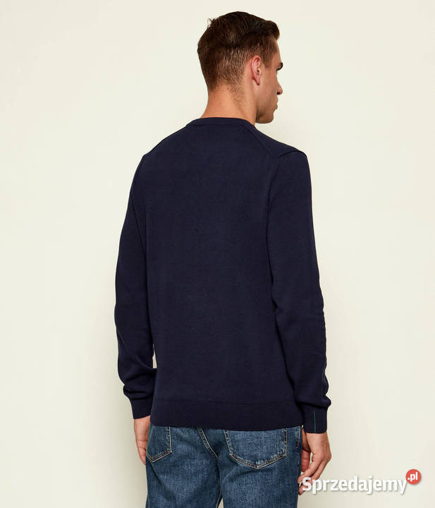 Sweter bawełniany Lacoste Regular Fit granatowy Rozmiar L Białystok