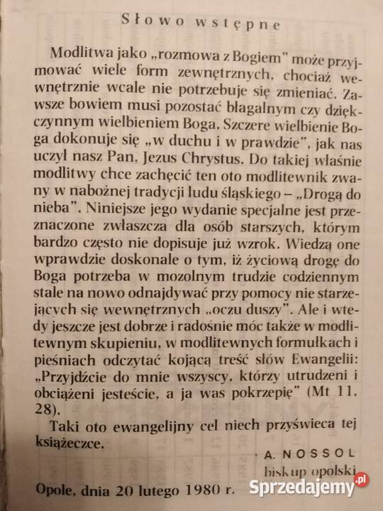 Modlitewnik Osób Starszych 1990 Wałbrzych sprzedam