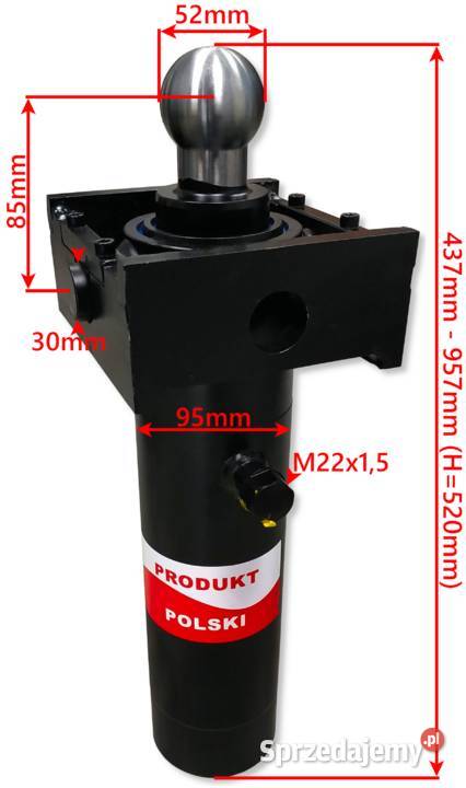 Hydraulika wywrotu 2m SKOK 520 5T 12V ZAWIASY I Solec Kujawski