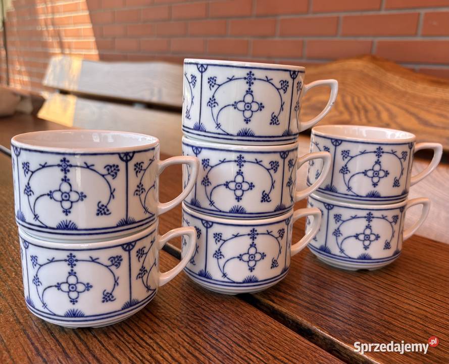 Porcelanowe filiżanki Jger Eisenberg original niebieski Dom i Ogród Legnica sprzedam