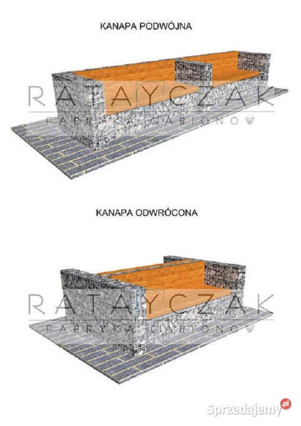 Meble ogrodowe kanapa do ogrodu gabion gabiony Toruń
