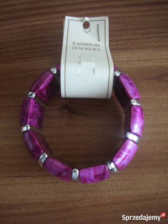NOWA Bransoletka fioletowosrebrna Ozdoby Warszawa