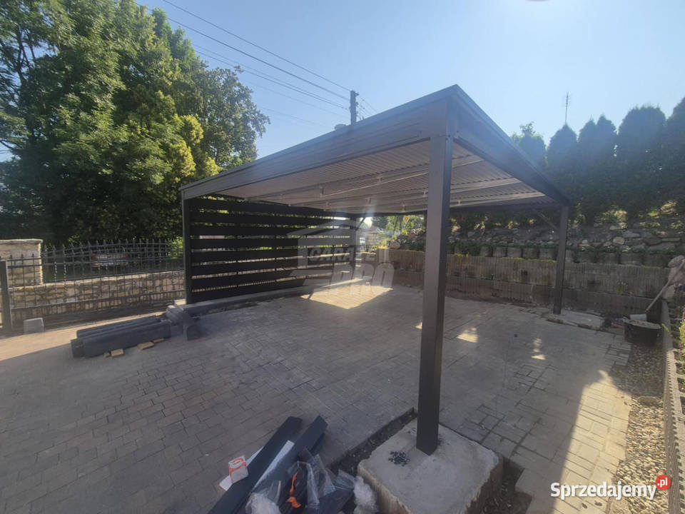Wiata samochodowa CarPort 55x5m antracyt dach Kraków