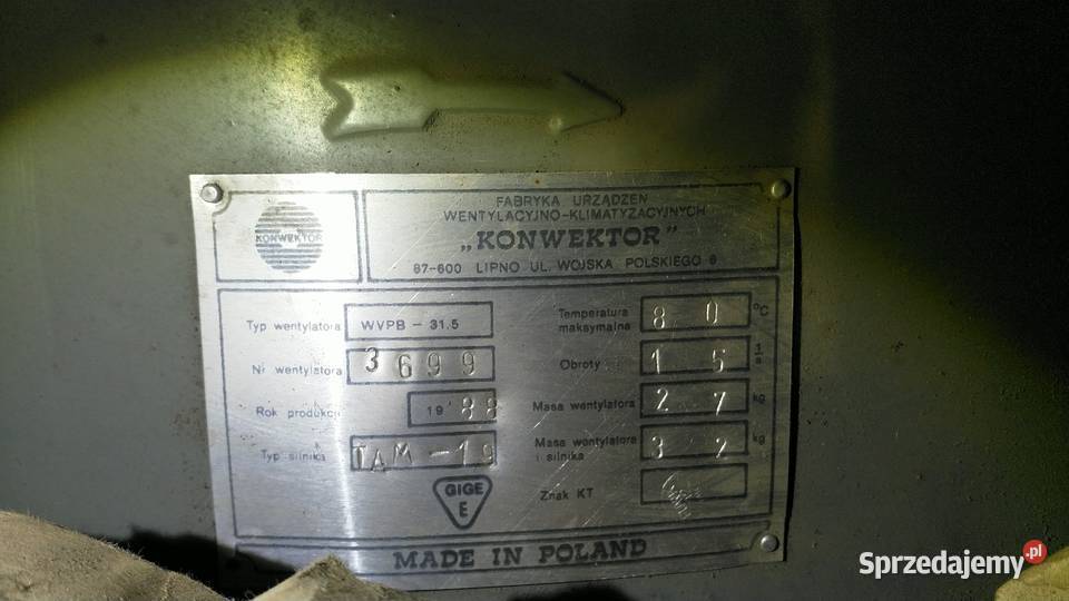 Wentylator WVPB315 Łowkowice