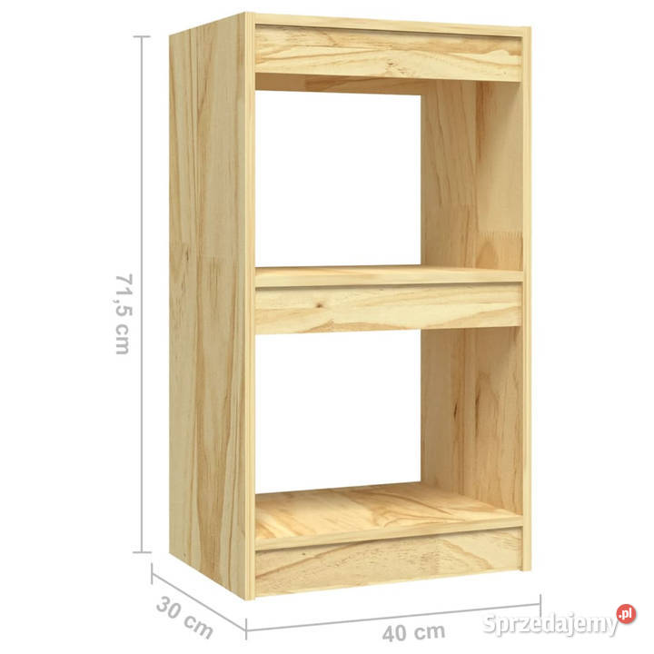 Regał na książki 40x30x715 lite drewno sosnowe