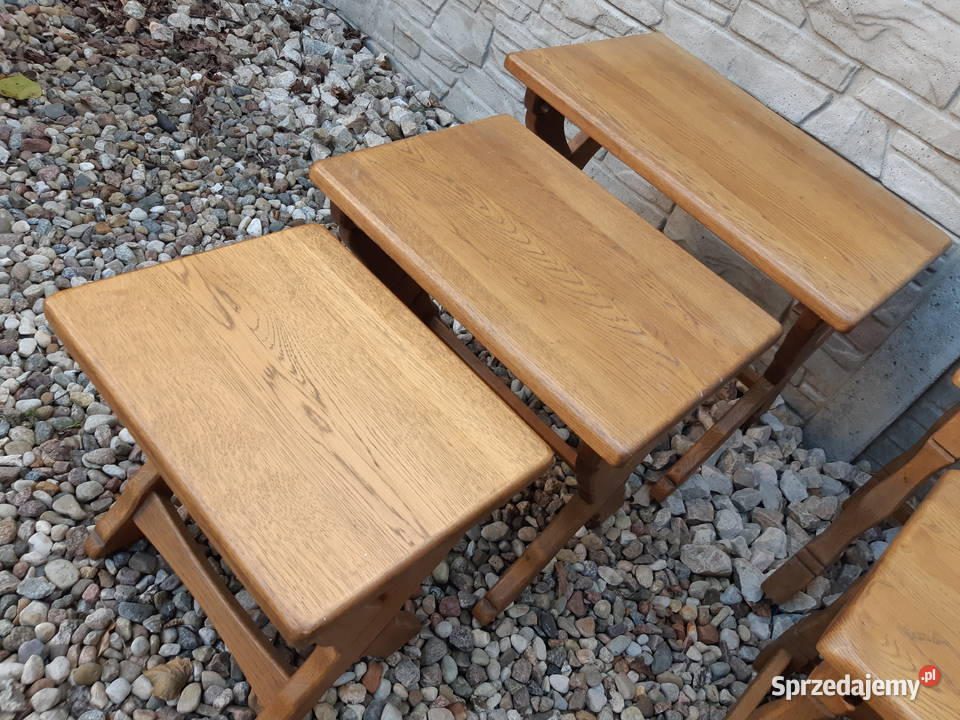 Stoliki Trojaki Kwietniki Stolik Kwietnik Dębowe lubuskie Drezdenko