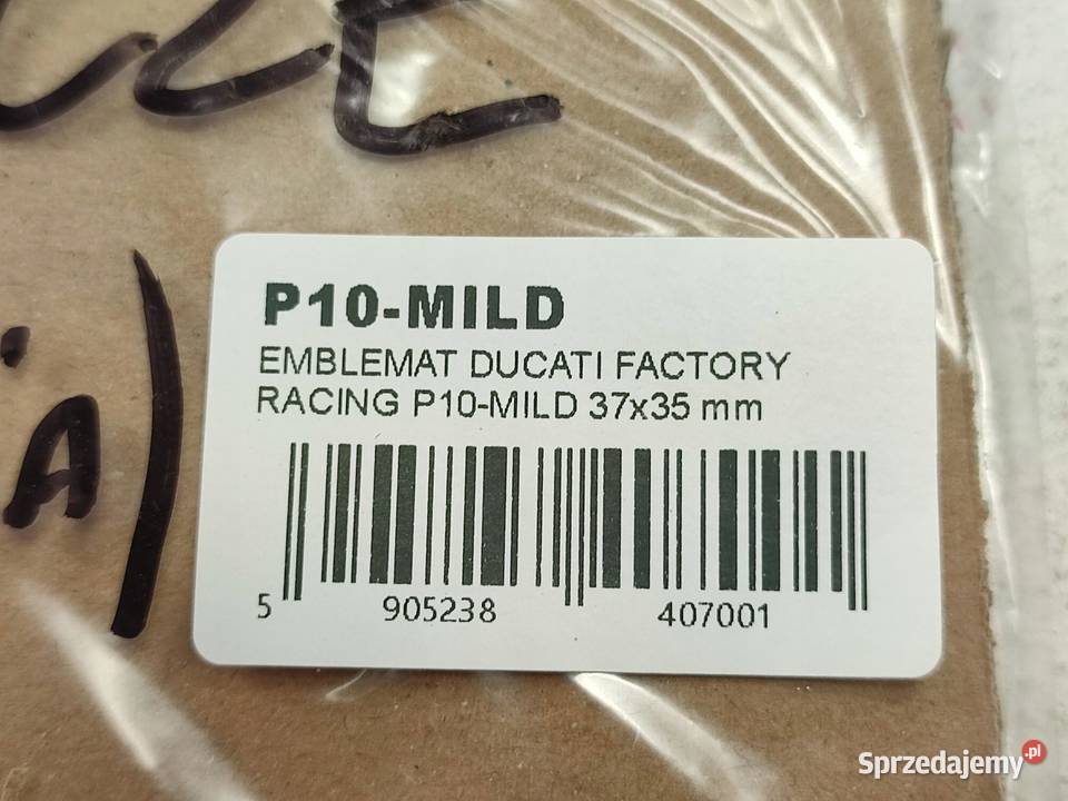 EMBLEMAT DUCATI FACTORY RACING P10MILD 37x35 mm Motoryzacja