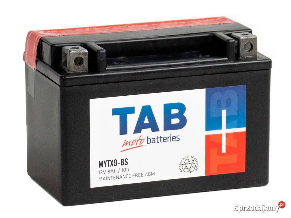Akumulator motocyklowy TAB YTX9BS MYTX9BS 12V kujawsko-pomorskie Toruń