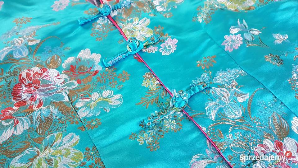 Piękny Egzotyczny Turkusowy Haftowany Oriental Kudowa-Zdrój