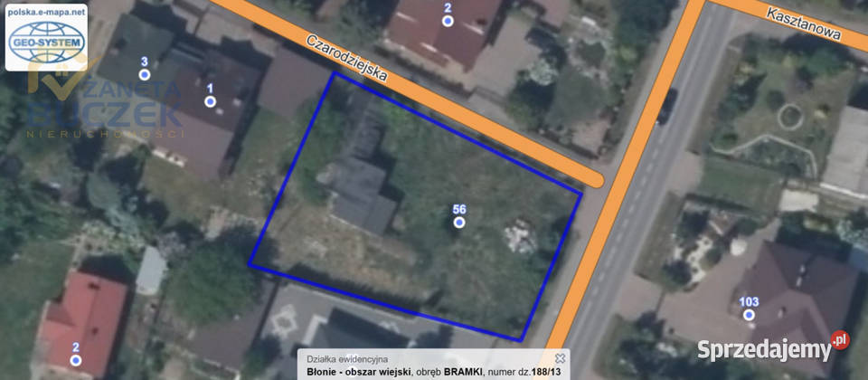 Sprzedam działkę o pow 883 m2 w miejscowości mazowieckie Bramki