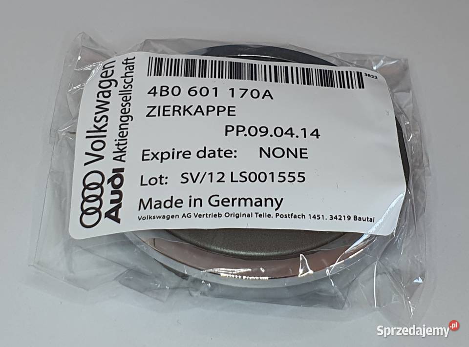 dekielek AUDI 69mm ASO dekle 1 szary oryginalny łódzkie sprzedam