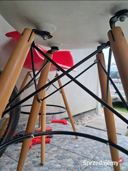 Krzesło fotel do karmienia barowy skandynawski biały podkarpackie