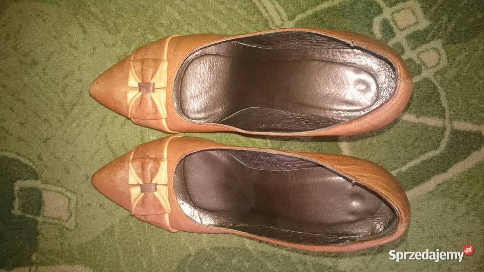 Buty pantofle skórzane 100 Baldaccini brązowe sprzedam