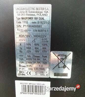 Spawarka bester migomat midimagster 1801