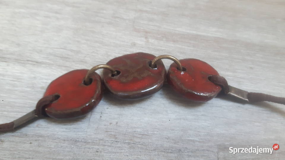 Naszyjnik ceramiczny ręcznie wykonany Otwock