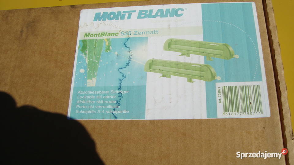 Bagażnik nowy Mont Blanc do przewożenia nart do Bagażniki