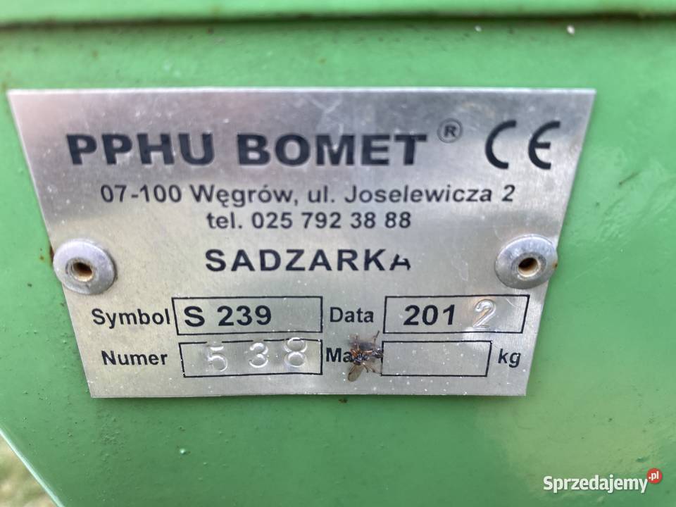 Sadzarka kubeczkowa bomet stan Wisznice