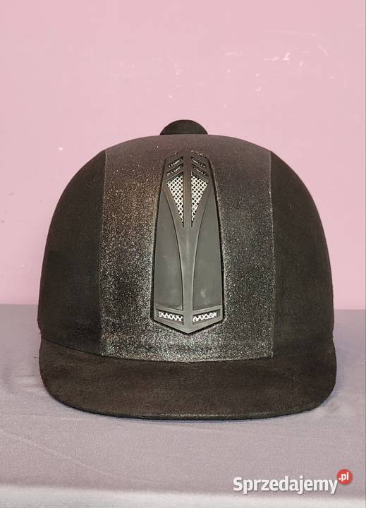 Kask jeździecki z brokatem rozmiar 57 czarny Jasień sprzedam