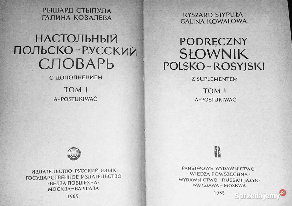 Podręczny słownik polskorosyjski Ryszard Stypuła sprzedam