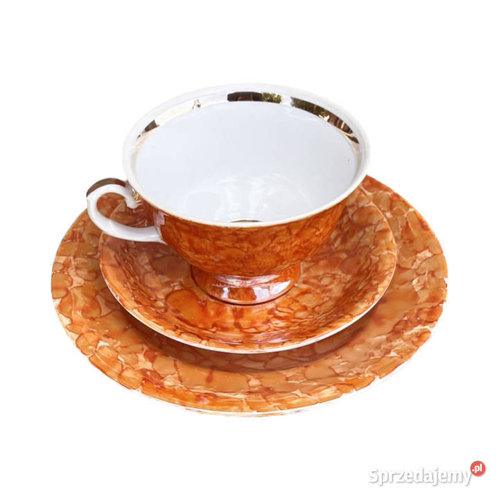 Pomarańczowy Zestaw śniadaniowy marmurkowy Warszawa