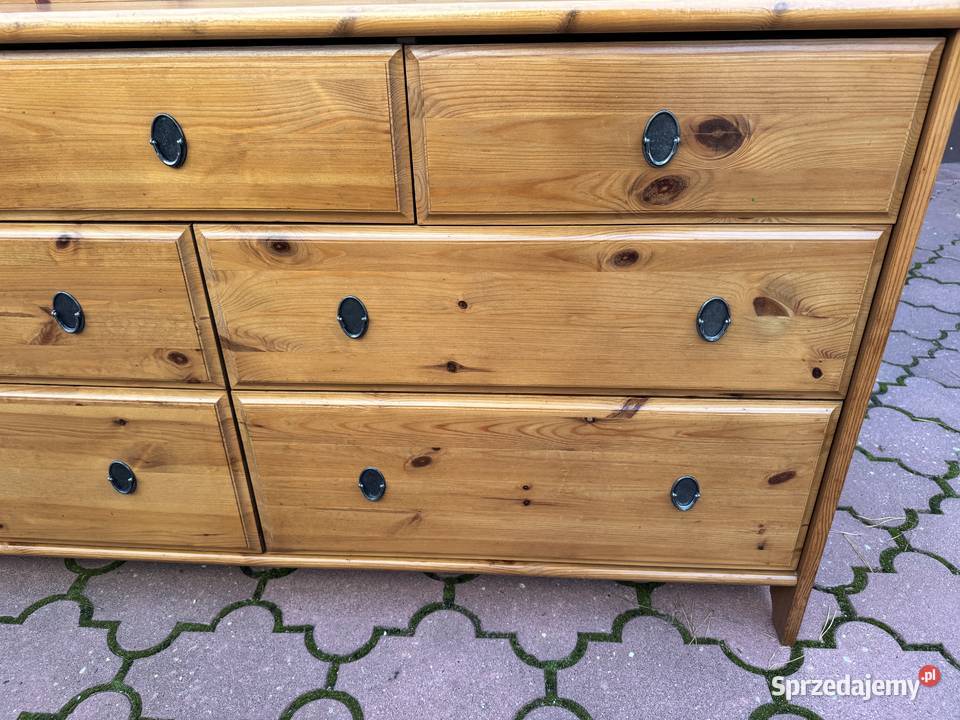 Komoda drewniana szuflady Ikea leksvik szafa Garwolin