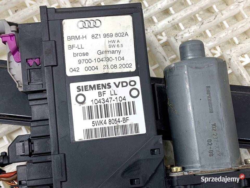 PODNOŚNIK SZYBY PRAWY PRZÓD AUDI A2 8Z1959802A Mechanizmy opuszczania szyb sprzedam