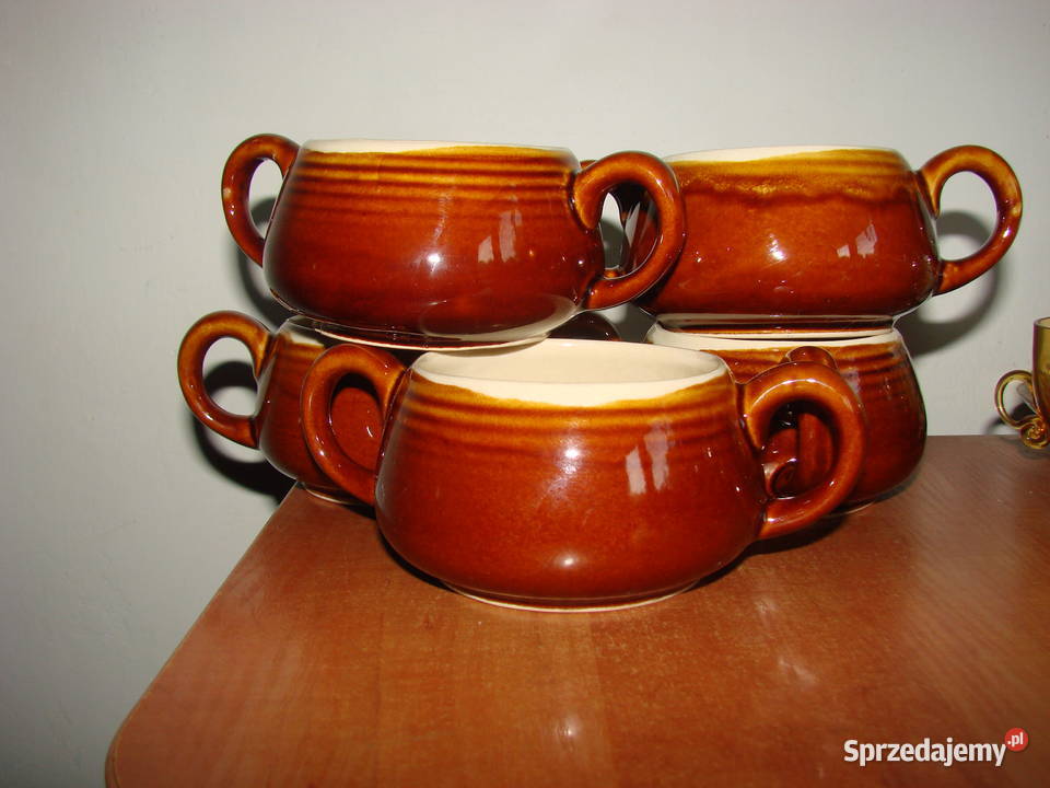 bulionówkaflaczarka porcelitowa PRL Pruszcz Gdański