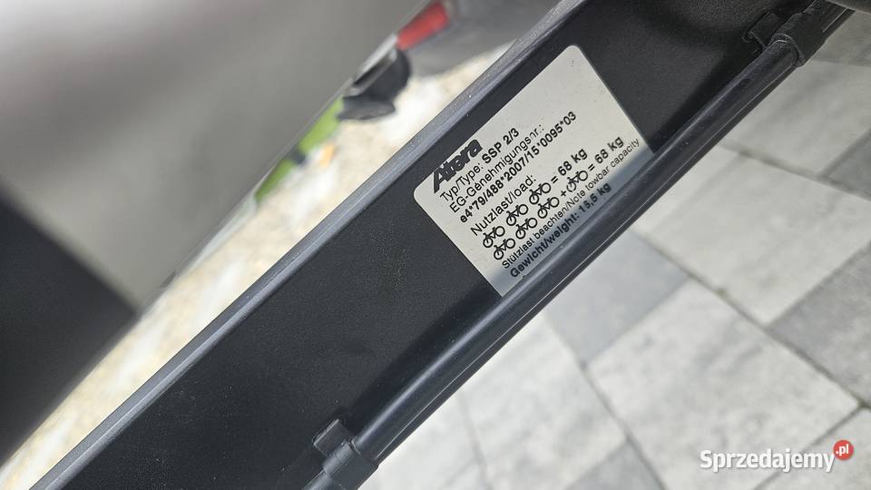 Bagażnik na hak Atera 3 rowery 68 Tarnów