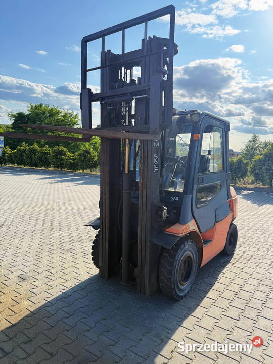 wózek widłowy TOYOTA 427FG25 LPG 2500 Triplex łódzkie Działoszyn