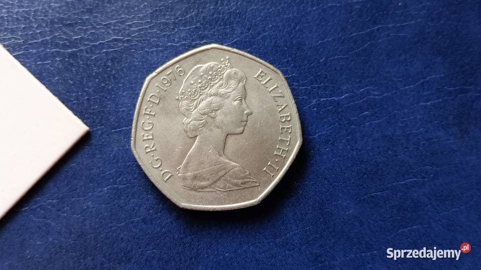 Stare monety 50 pens 1976 Wielka Brytania