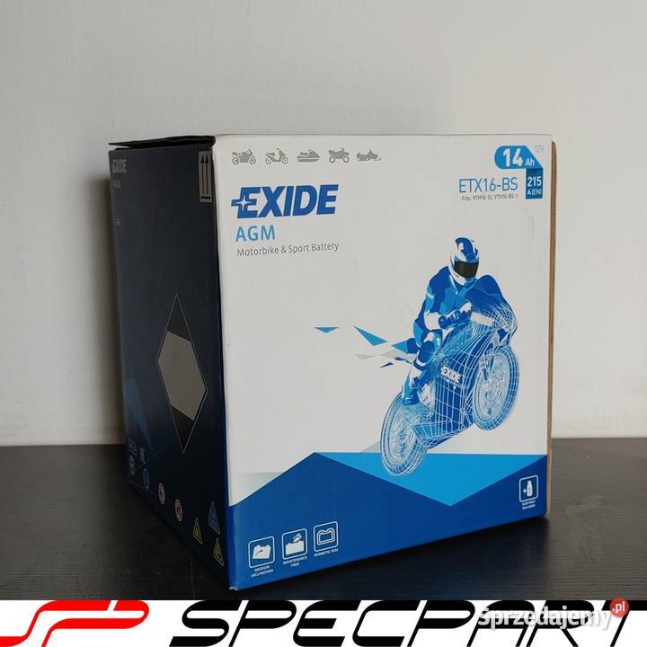 Akumulator motocyklowy EXIDE ETX16BS YTX16BS 12V