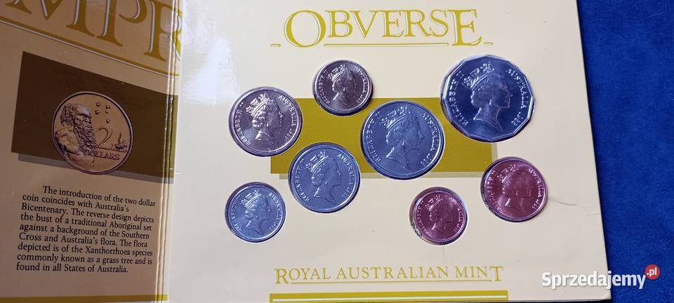 Stare monety 1988 set Australia stan menniczy Lesko