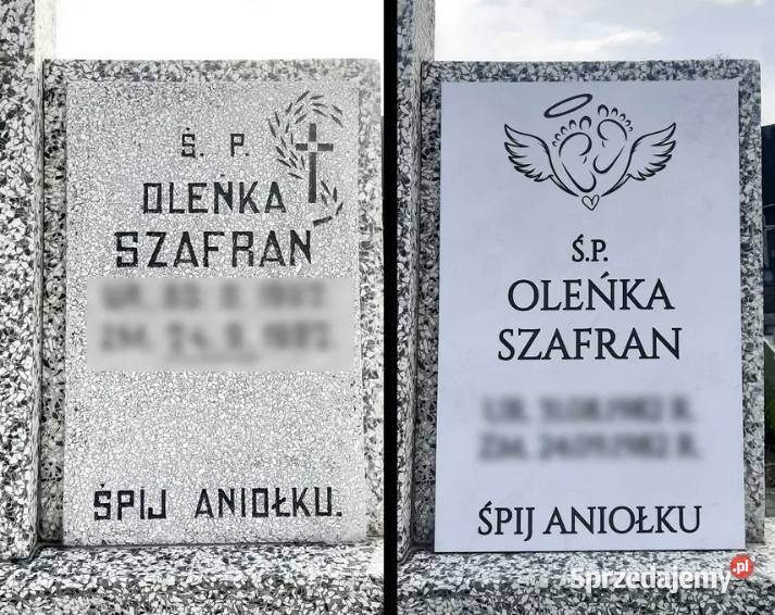 Tablica nagrobna z dibondu trwała elegancka Pozostałe łódzkie Rzgów