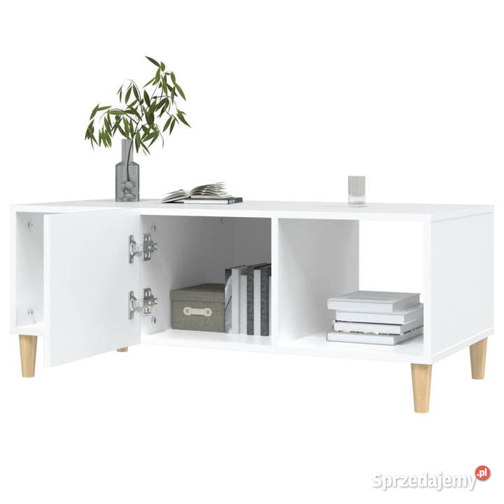 Stolik kawowy biały 102x50x40 materiał Warszawa