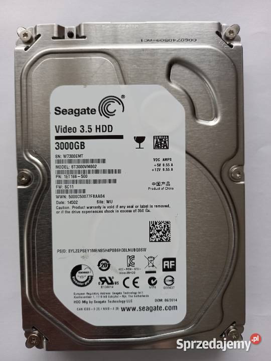 Dysk 3TB Seagate ST3000VM002 SATA III nieużywane wewnętrzny Dyski Tomaszów Lubelski