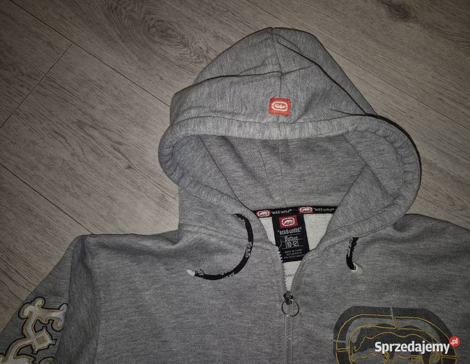 Bluza chłopiec Ecko kaptur szara 140 1012 lat Bluzy