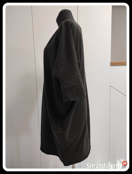 Czarna sukienka tunika na czas ciąży i nie 42 XL Rozmiar 42(XL) Odzież Płock sprzedam